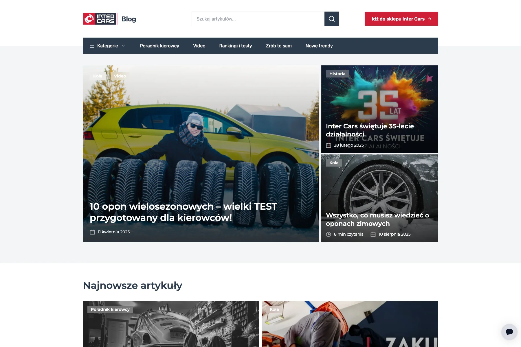 Blog Inter Cars — podgląd